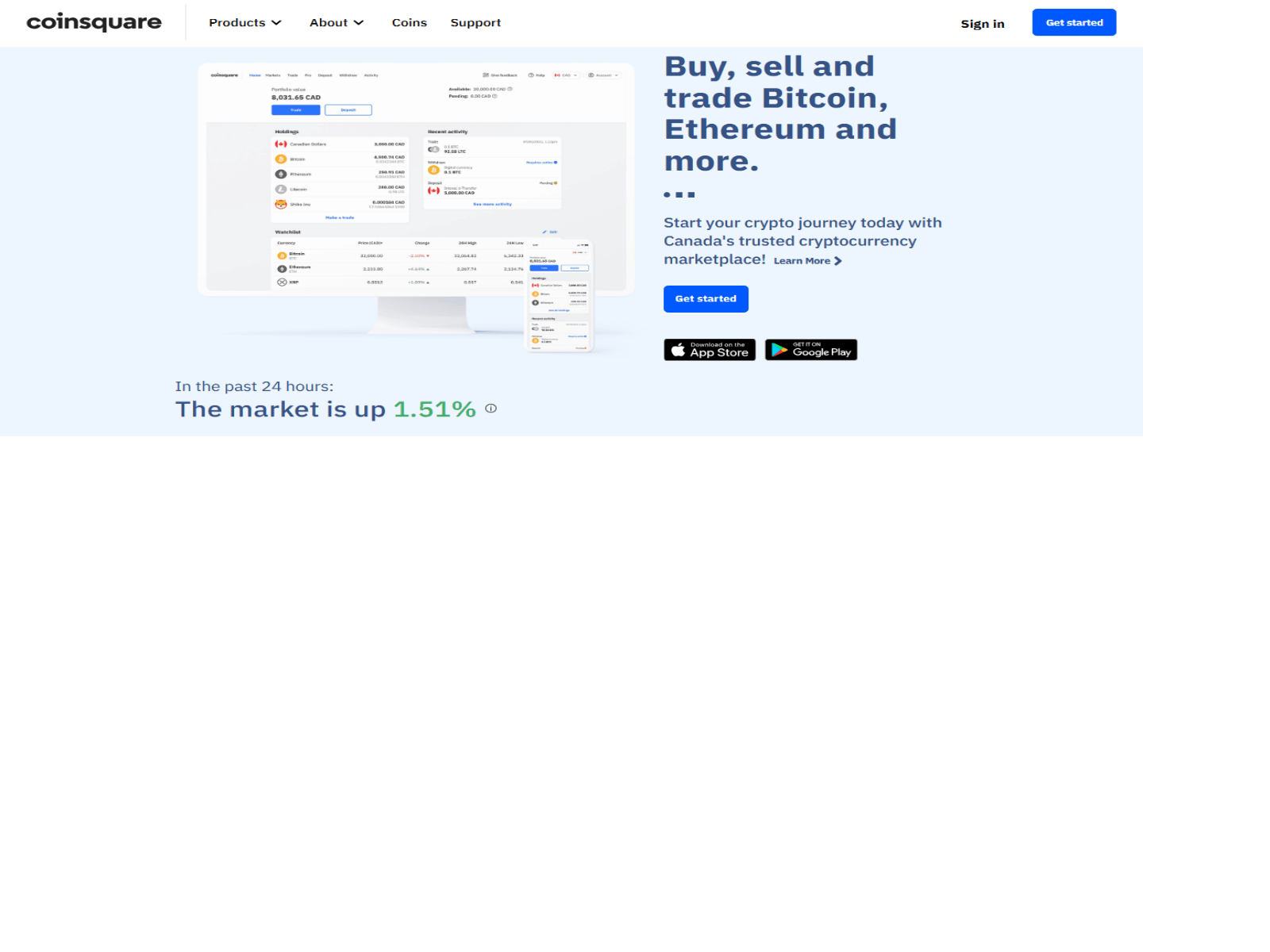Screenshot of signin-coinsquareca.webflow.io
