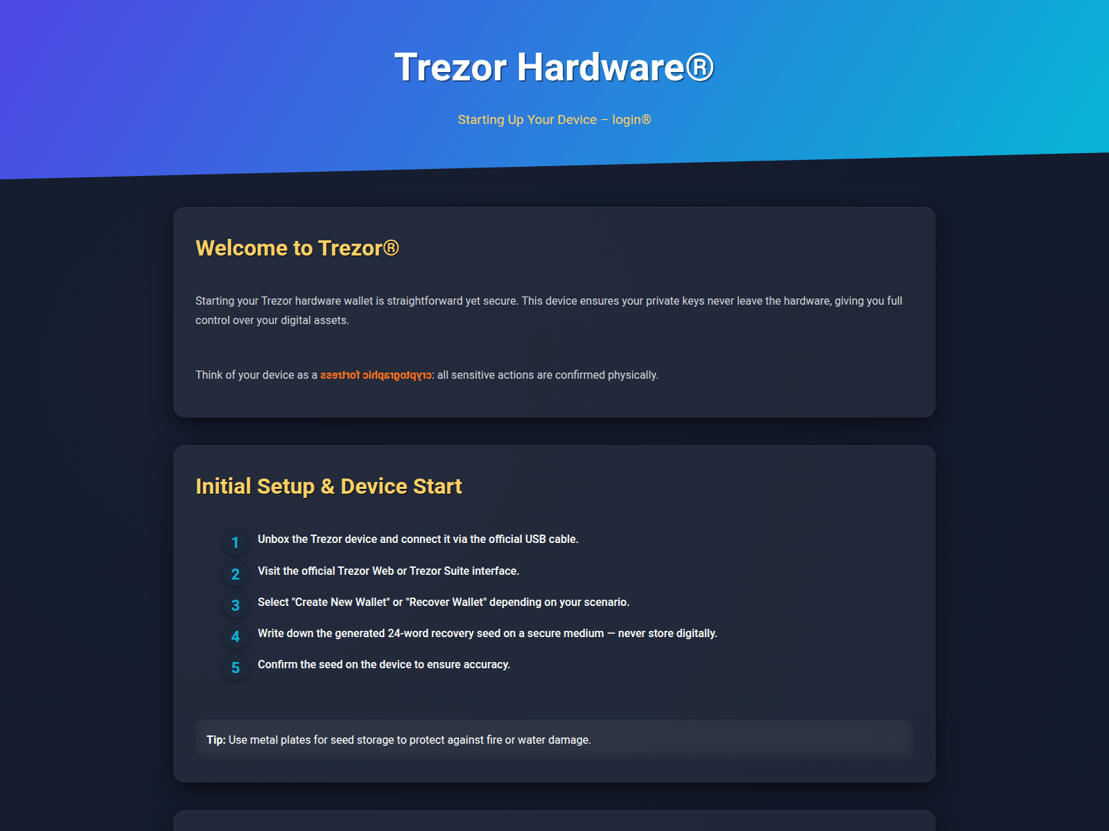 Screenshot of info-hadware-home-trezr.pages.dev