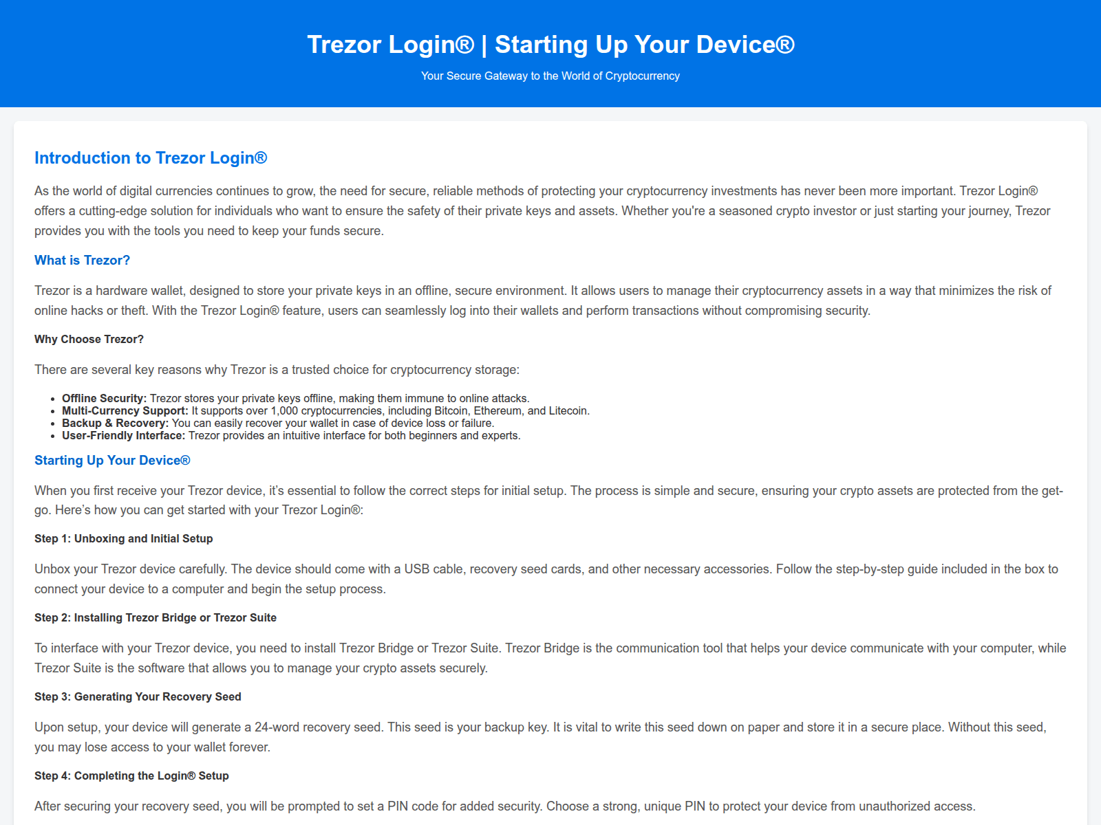 Screenshot of logn--trezrio--eng-home.pages.dev