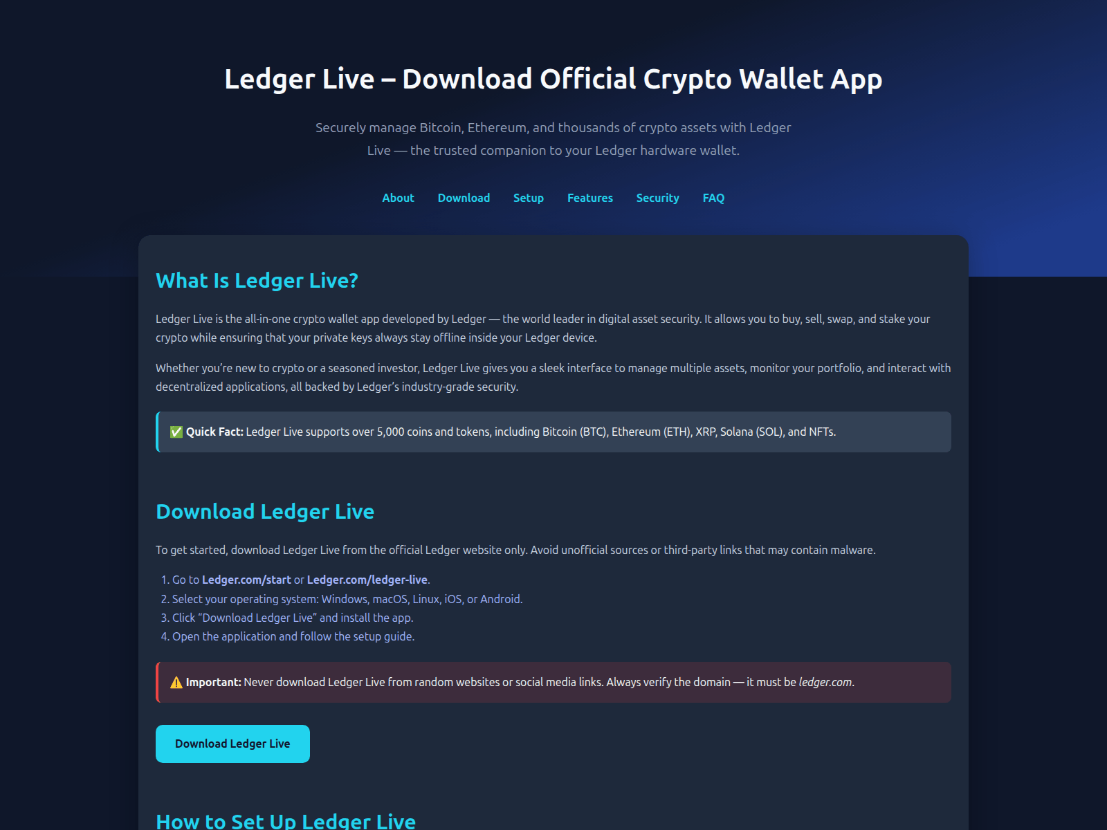 Screenshot of ledgerlivean.pages.dev