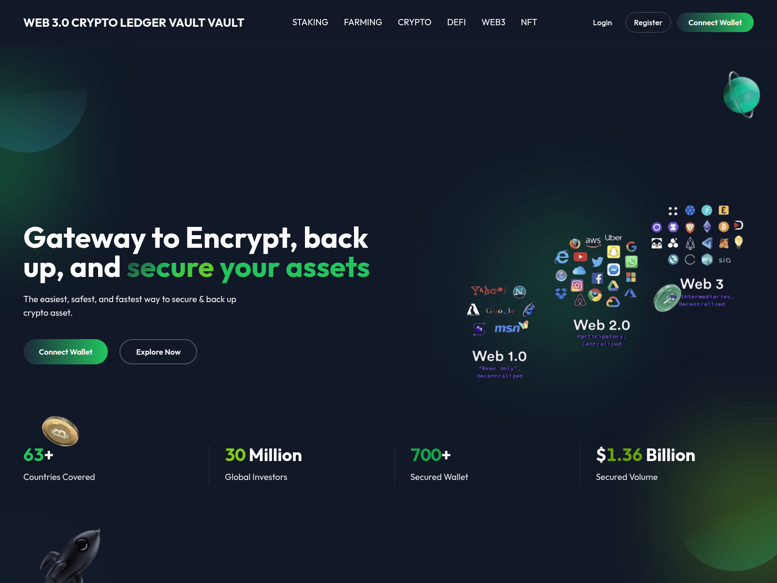 Screenshot of web3cryptoledgersvault.com