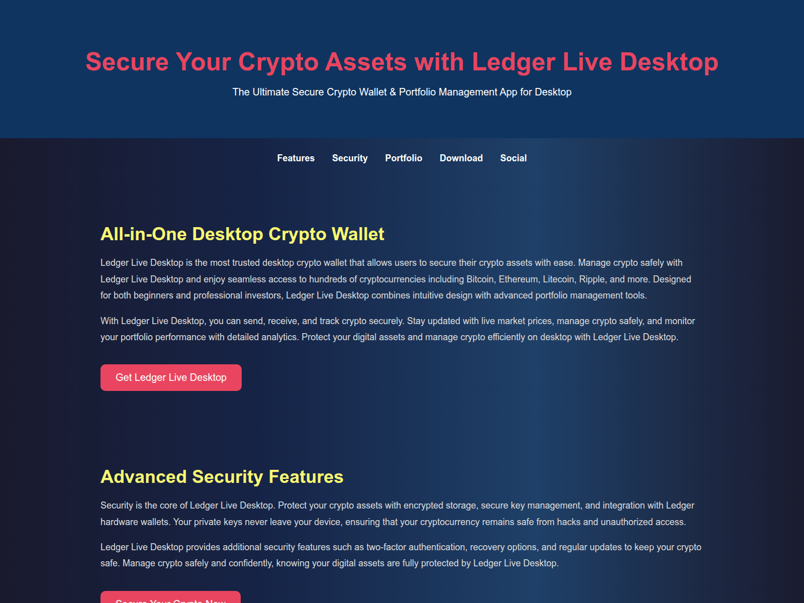 Screenshot of ledgeerlive-desktop.pages.dev