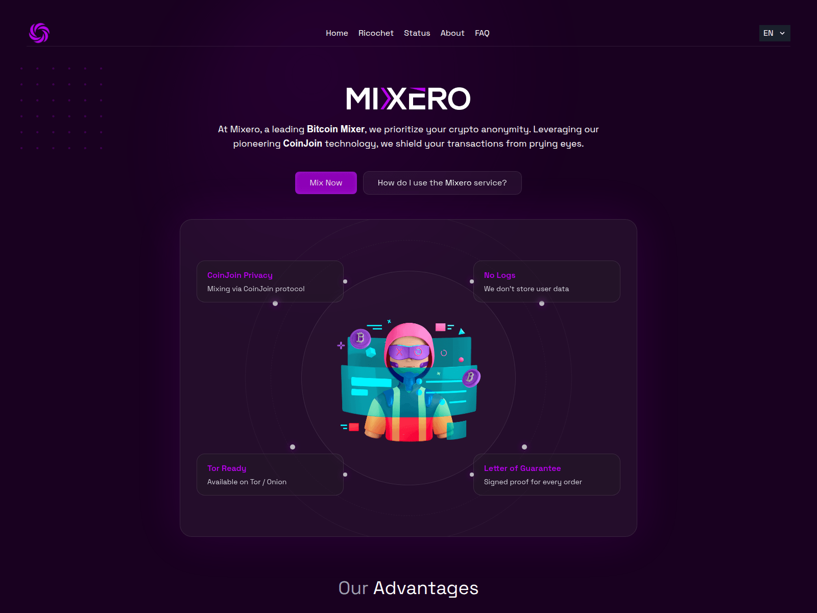 Screenshot of mixero.cfd