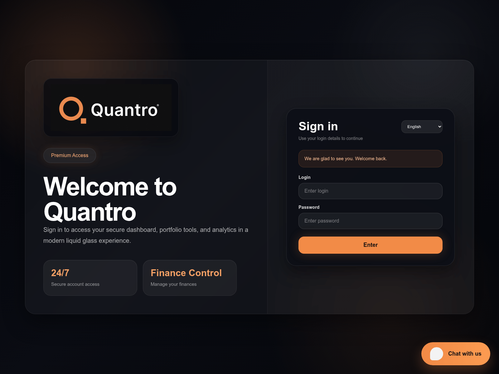 Screenshot of quantro-investments.com