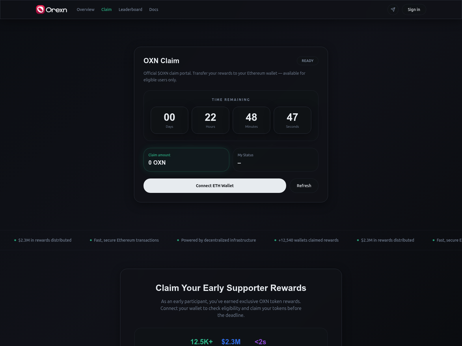 Screenshot of orexnrewards.live