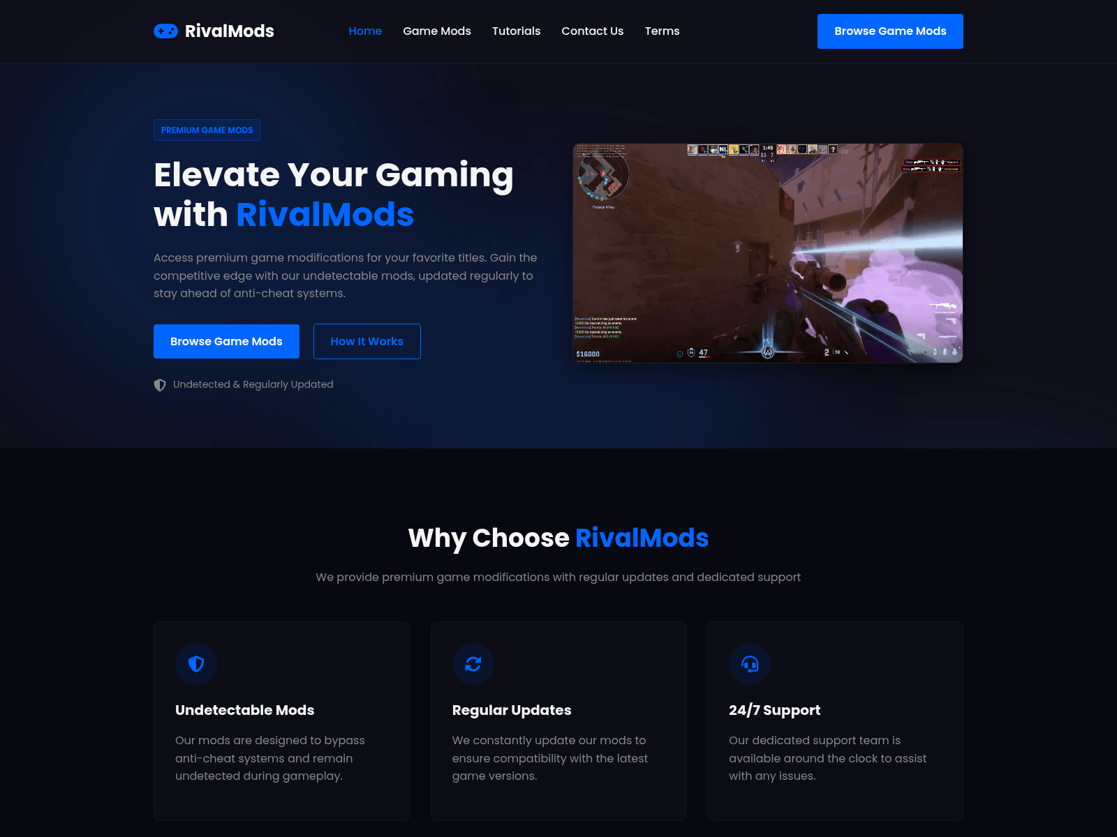 Screenshot of rivalmods.org