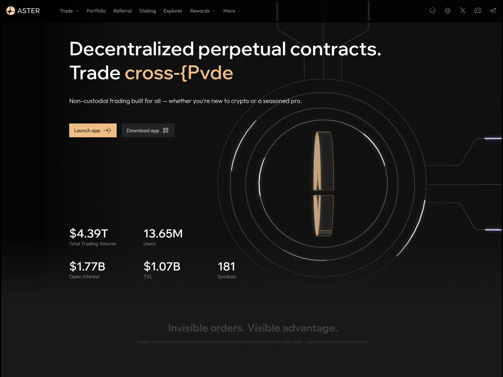 Screenshot of live-asterdex.xyz