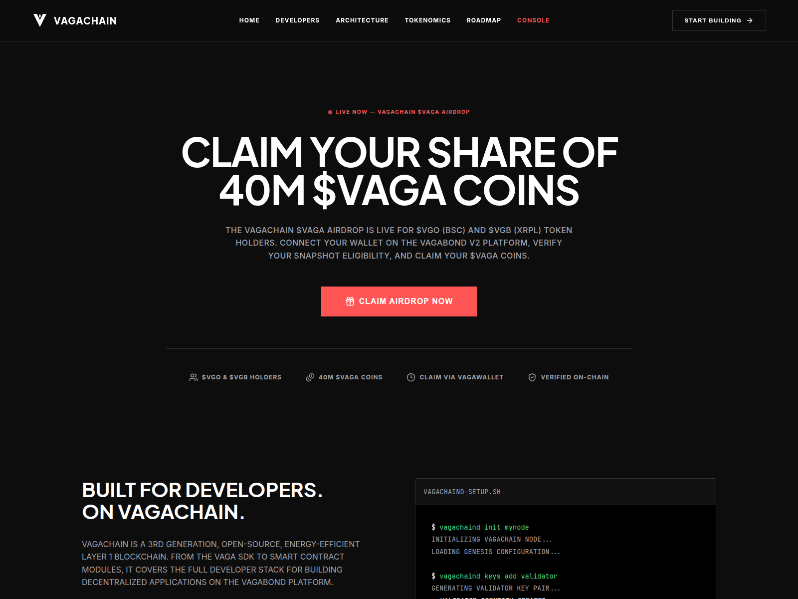 Screenshot of vagachains.xyz