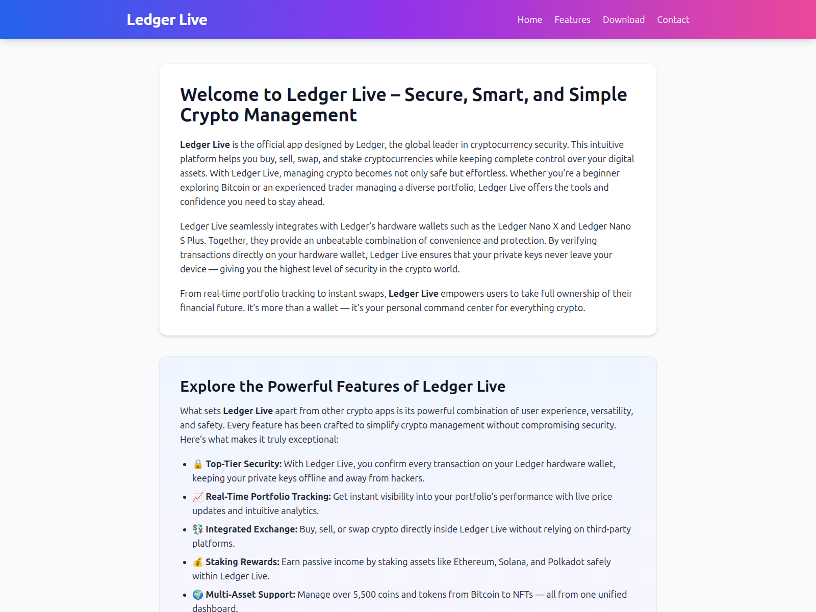 Screenshot of ledg-support-live.pages.dev