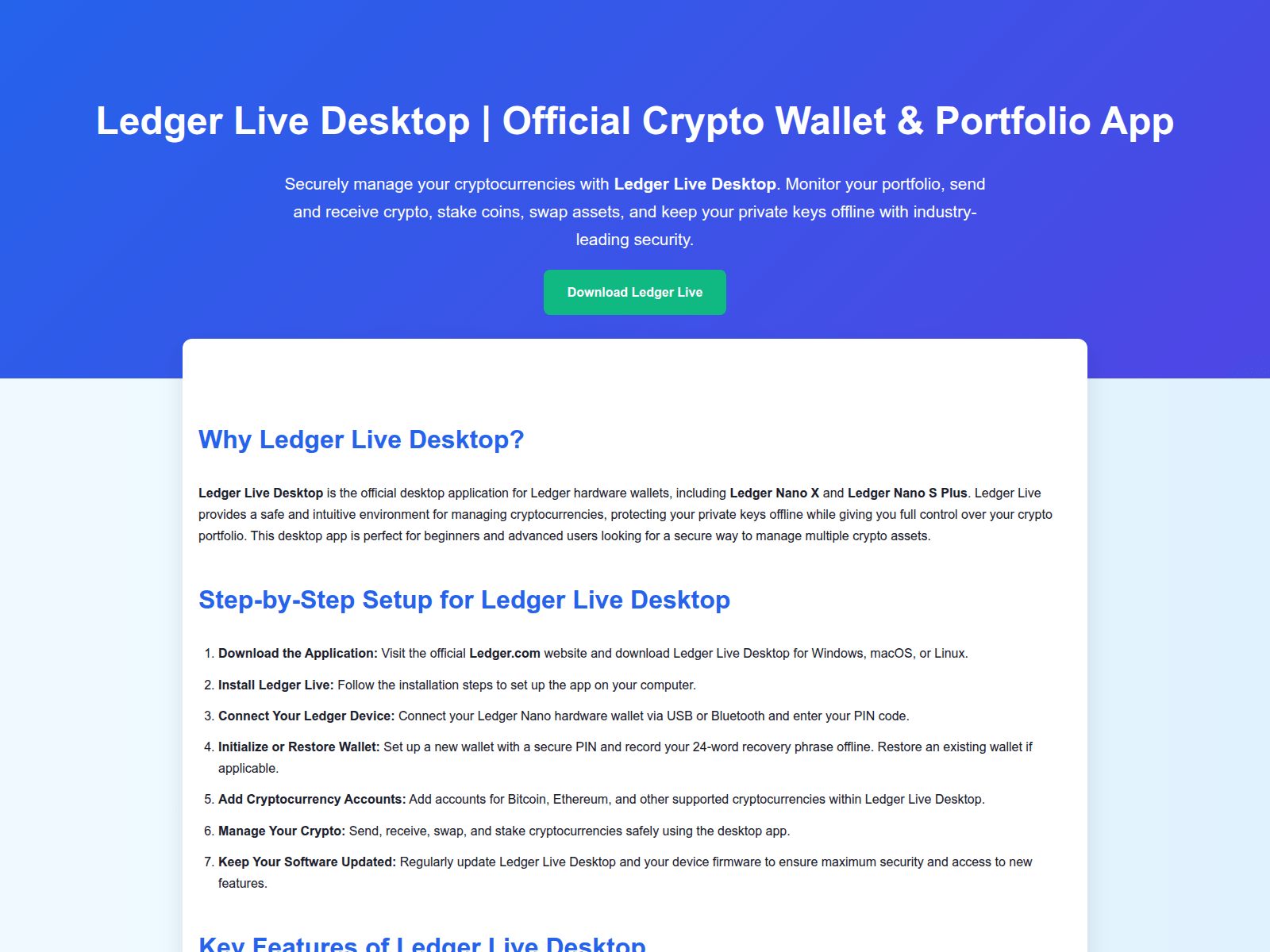 Screenshot of ledgger-desktop-live.pages.dev
