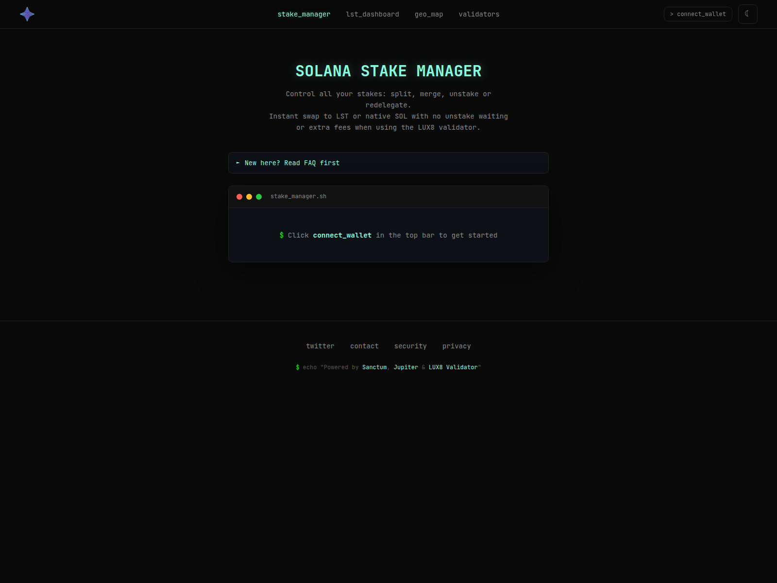 Screenshot of stake-manager.com