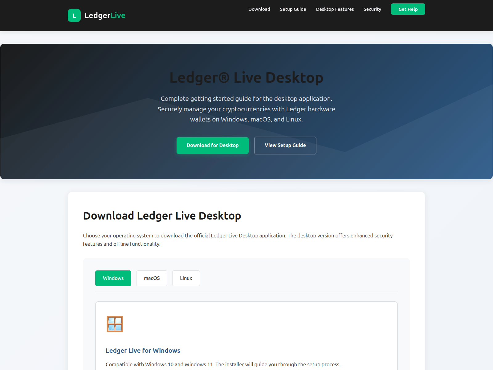 Screenshot of desktop-ldgr-live-download.pages.dev