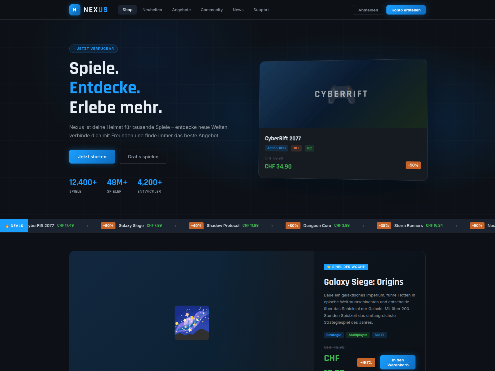 Screenshot of www.nexusgaming.site