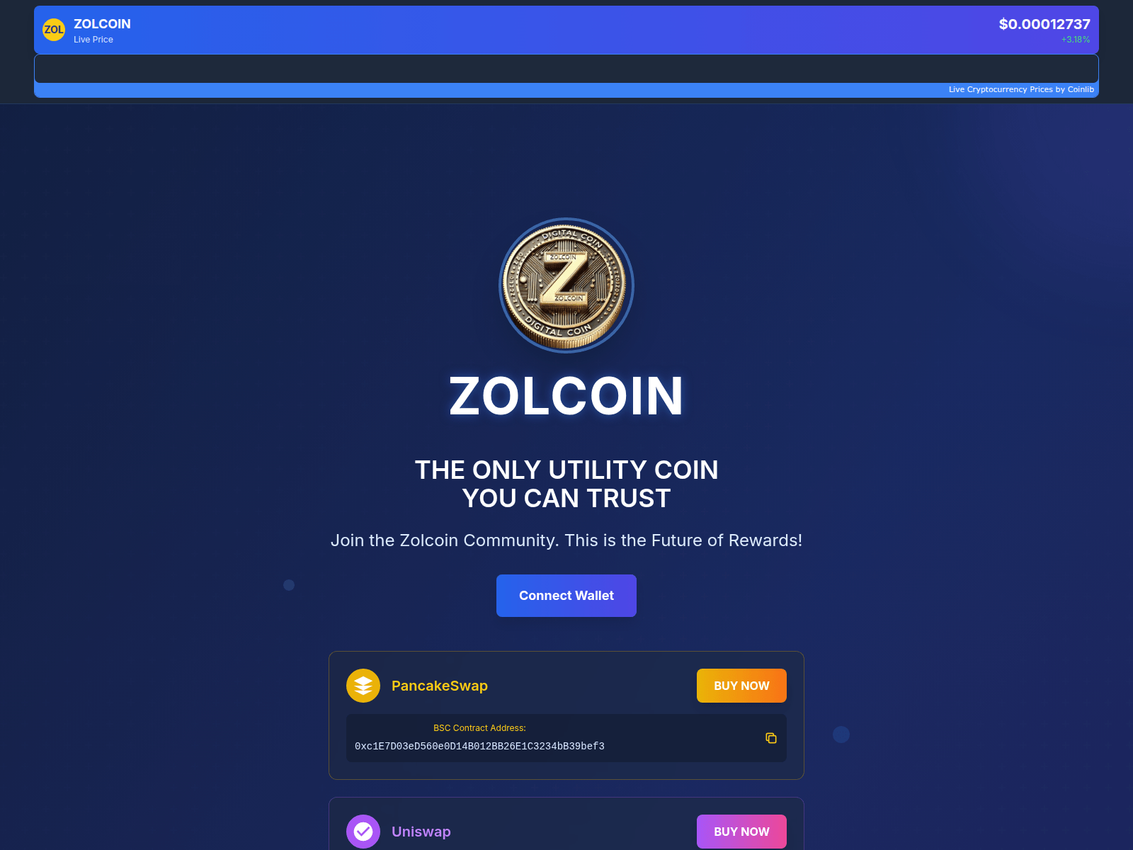 Screenshot of zolcoin.com
