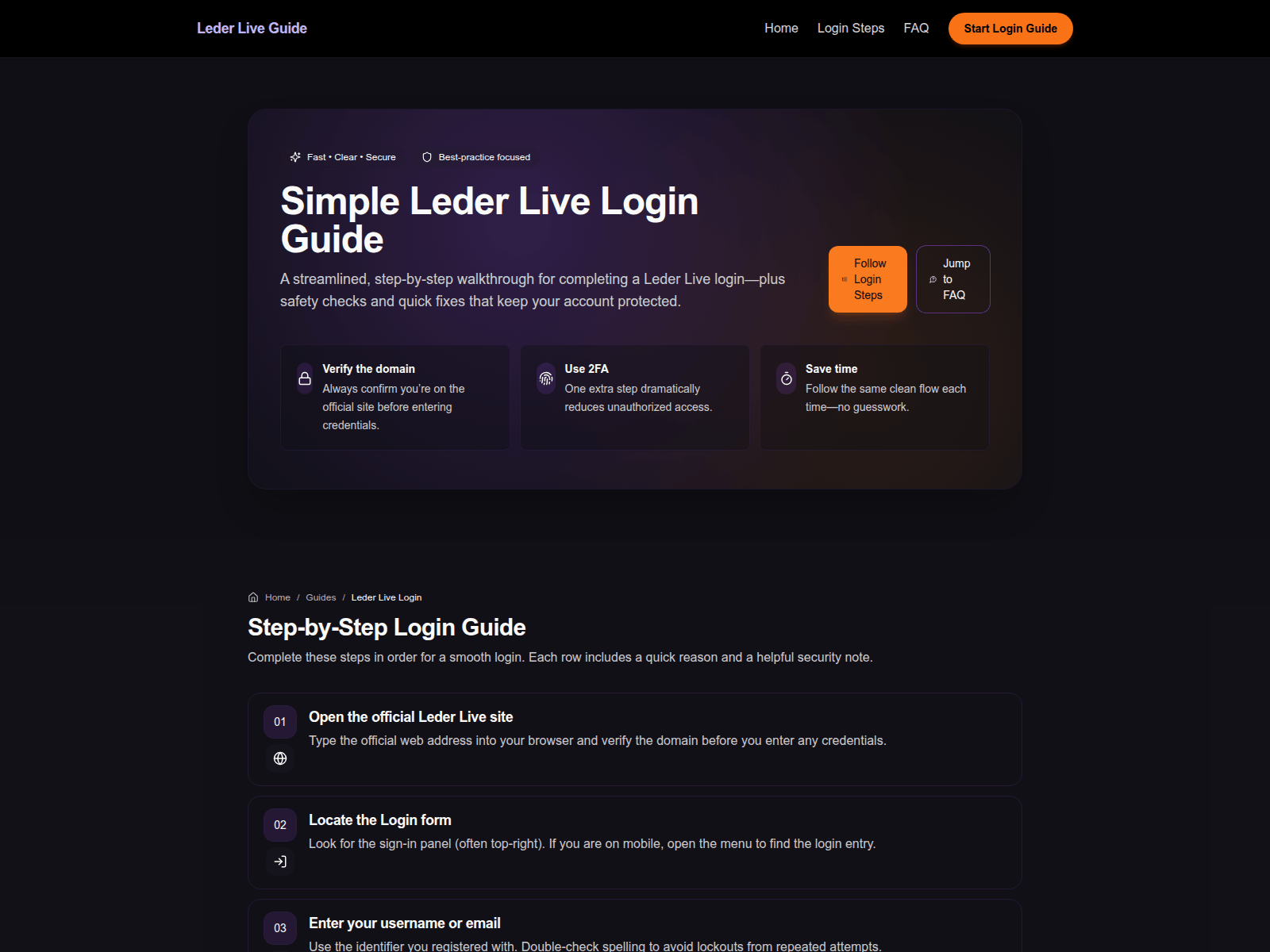 Screenshot of faq-login-ledgerlive.dream.space