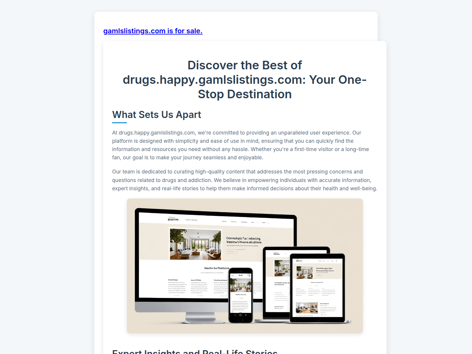 Screenshot of drugs.happy.gamlslistings.com