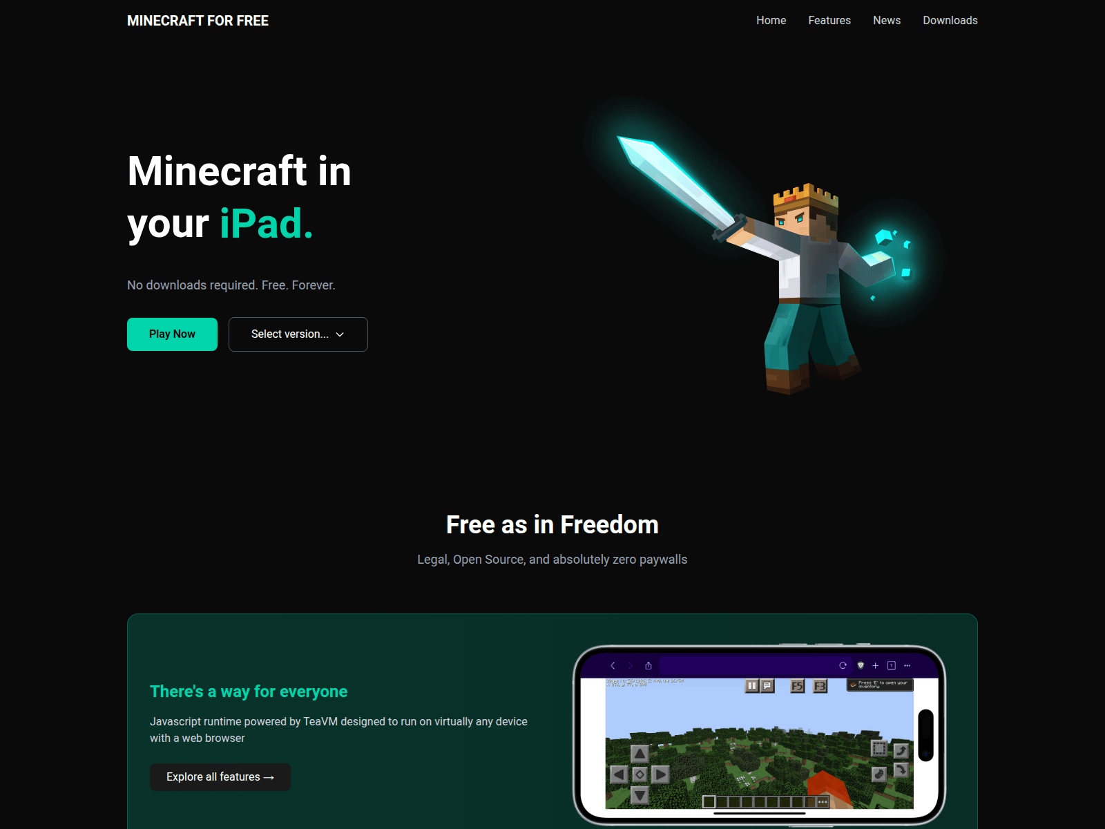 Screenshot of minecraftforfree-27r.pages.dev