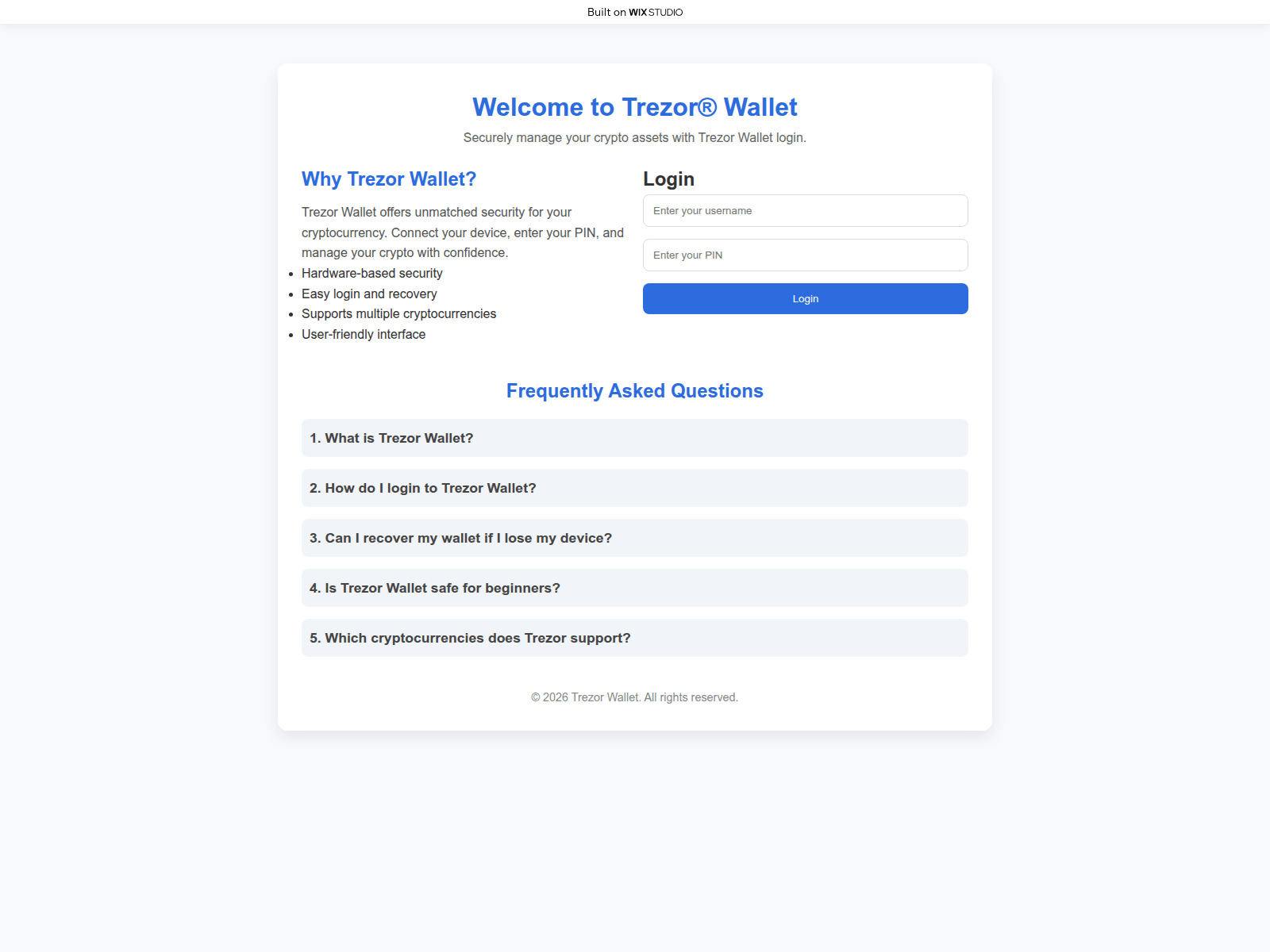 Screenshot of trzstartedio.wixstudio.com