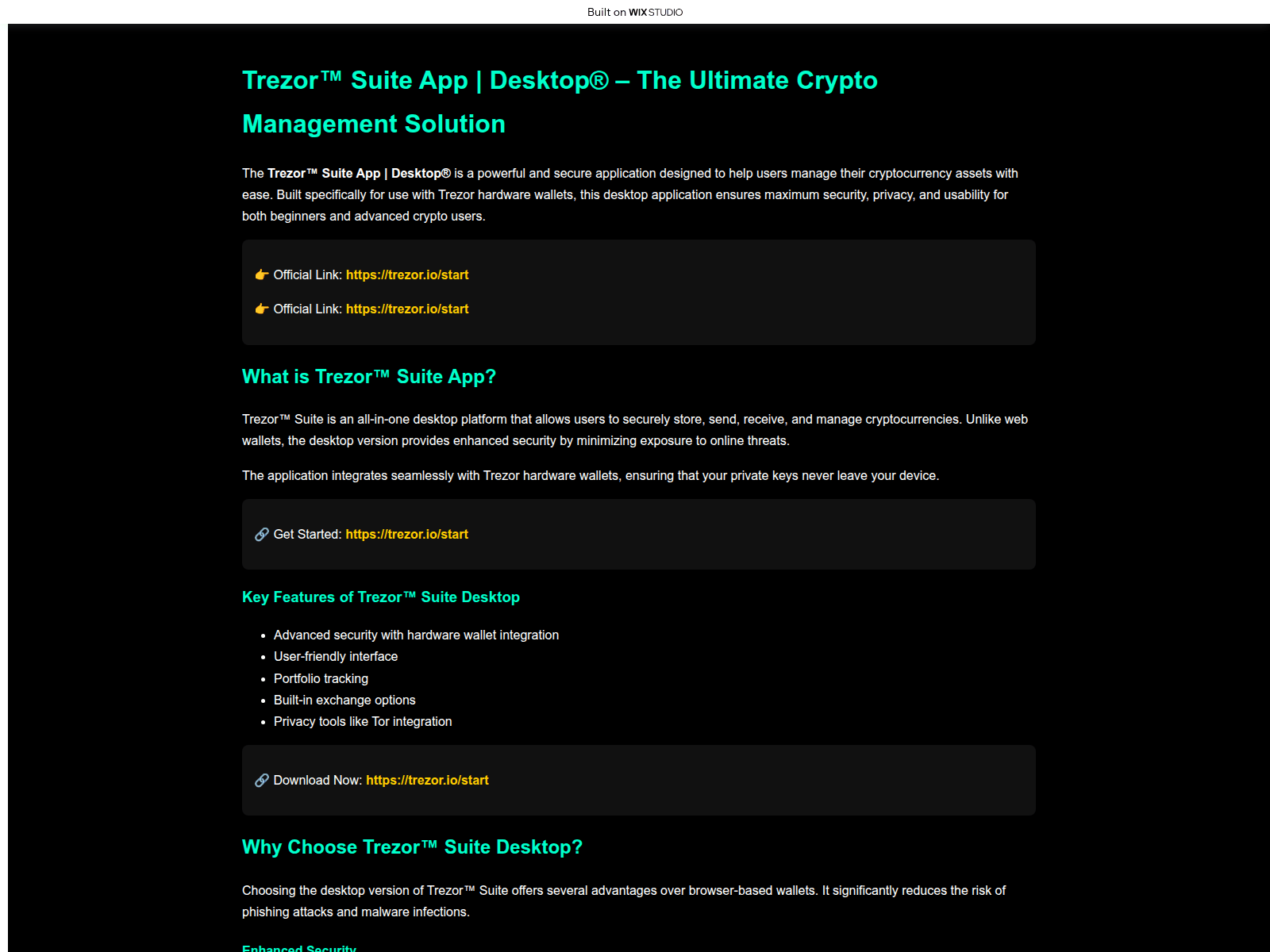 Screenshot of homesuiteapps.wixstudio.com
