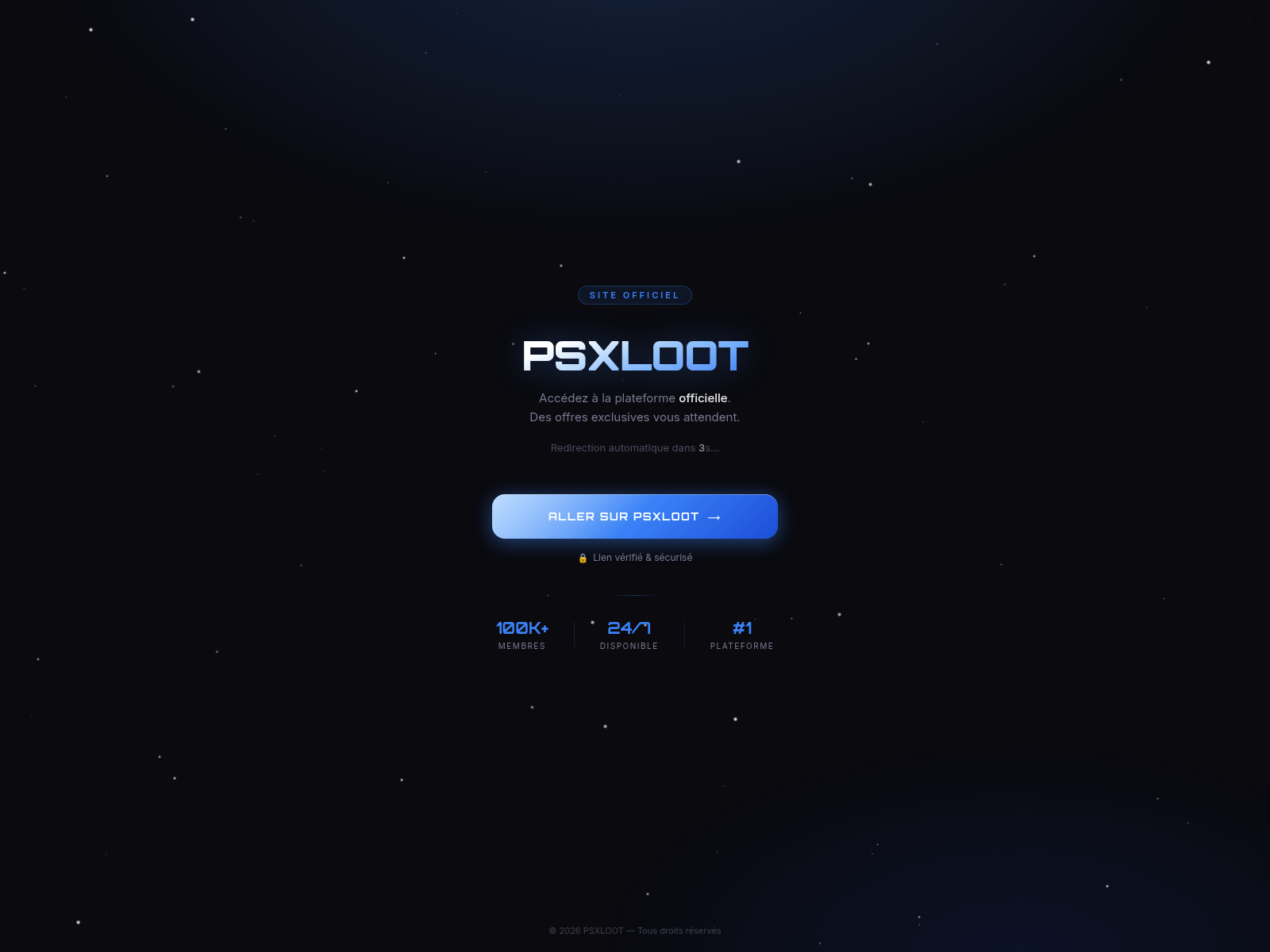 Screenshot of psxloot.io