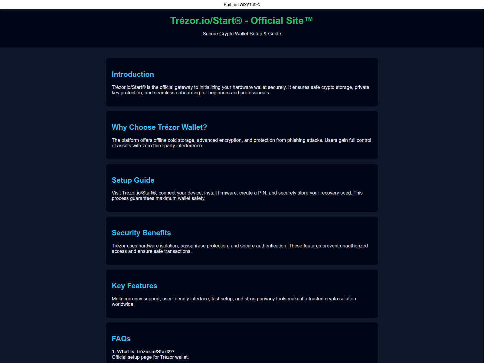 Screenshot of texor-intro.wixstudio.com