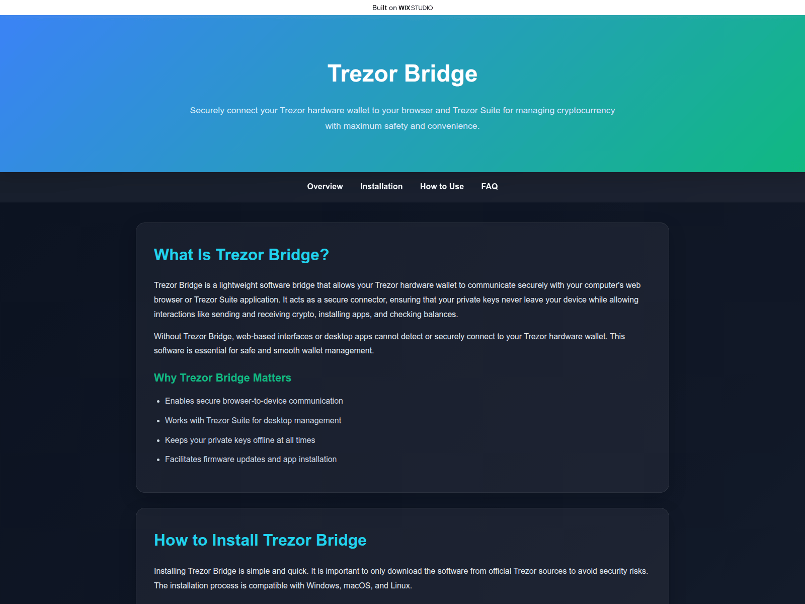 Screenshot of homepage-trexor.wixstudio.com