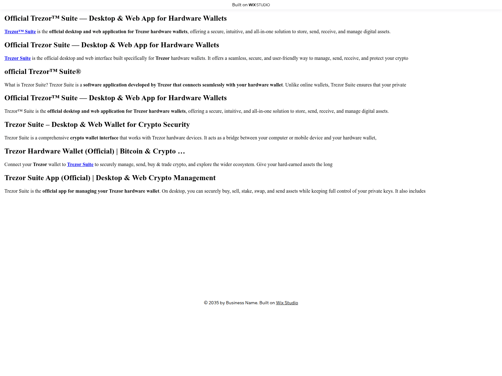 Screenshot of treziostaart.wixstudio.com