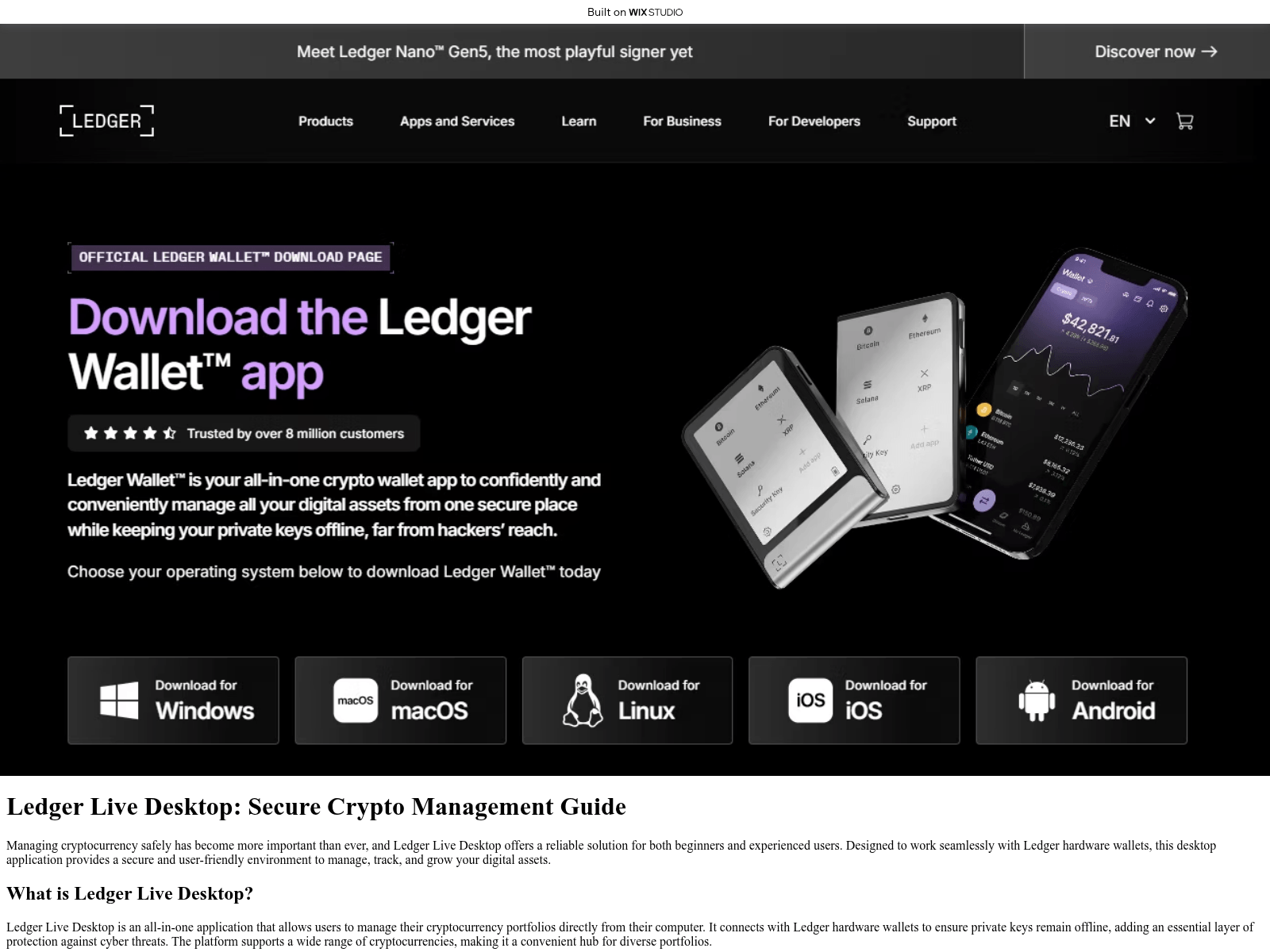 Screenshot of dskto-ldgerlive.wixstudio.com