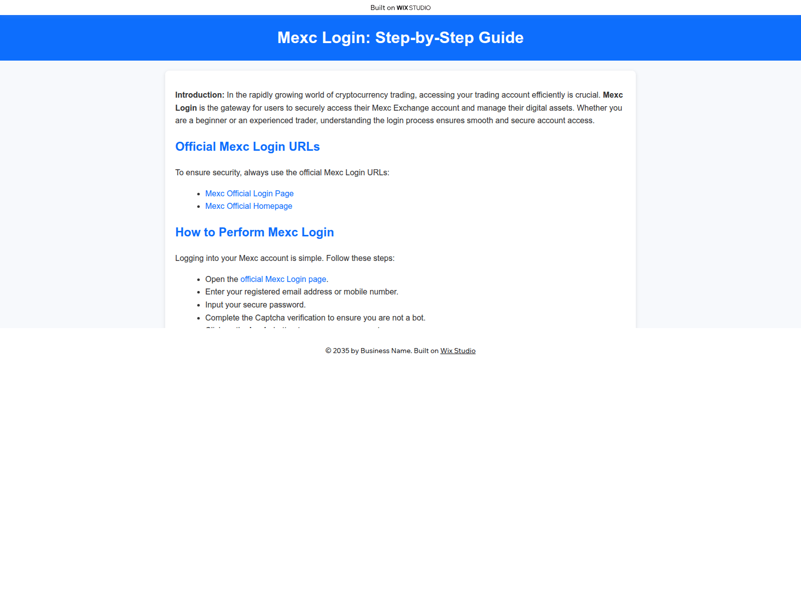 Screenshot of mexxclogon.wixstudio.com