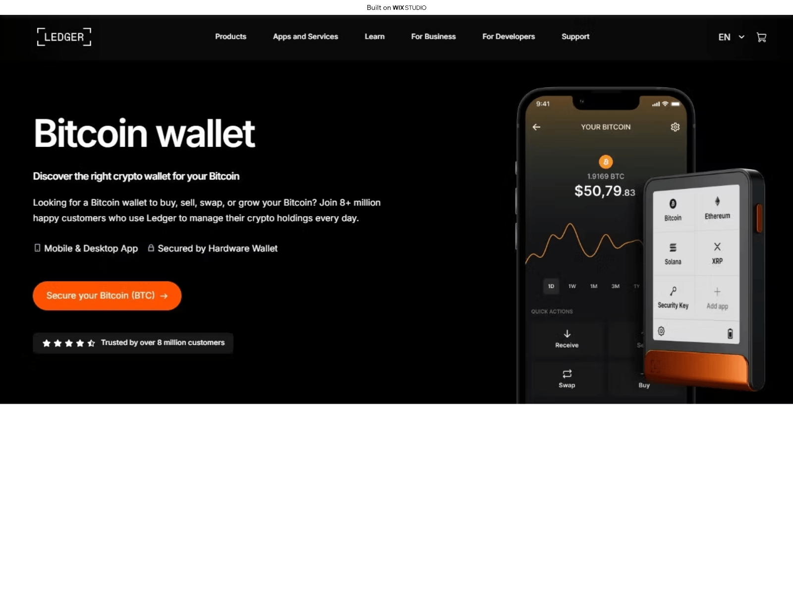 Screenshot of starts-ldger.wixstudio.com
