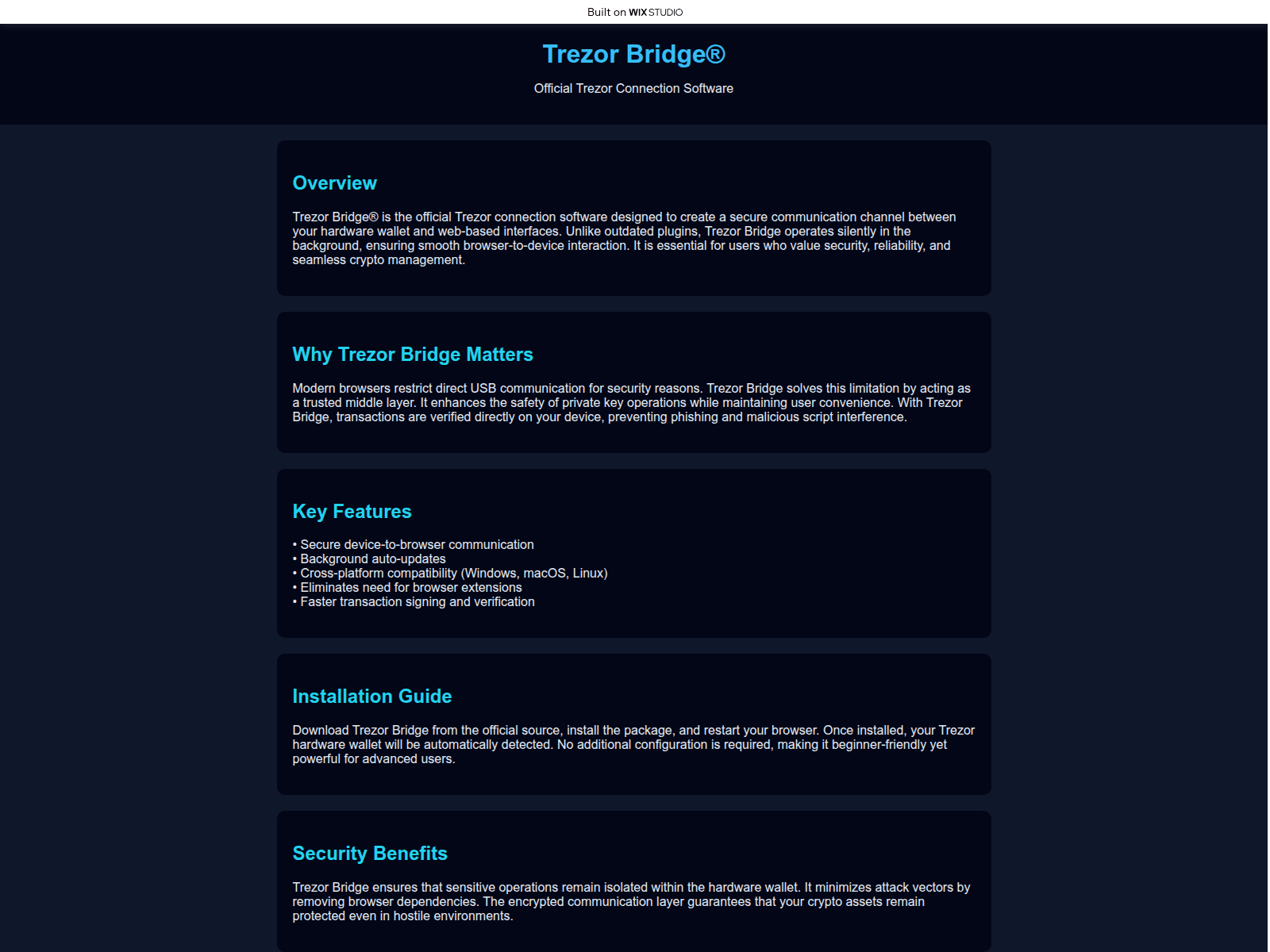 Screenshot of bridge-intro.wixstudio.com