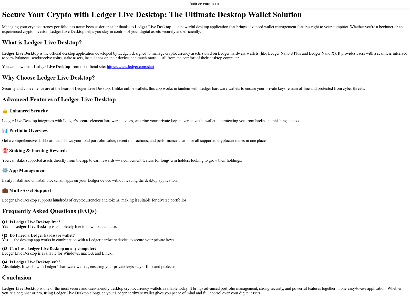 Screenshot of desktop-liveapps.wixstudio.com
