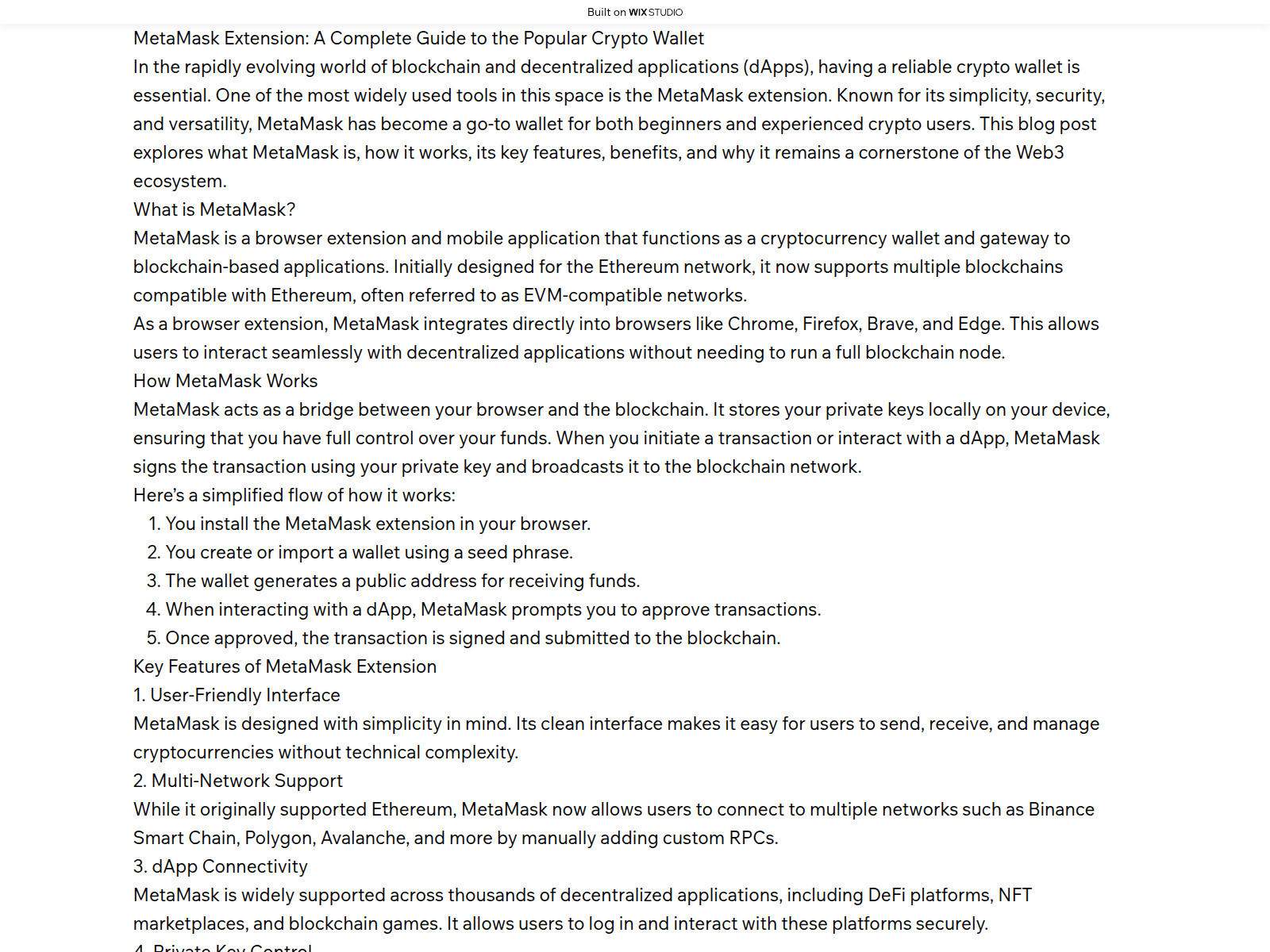 Screenshot of en-extension.wixstudio.com