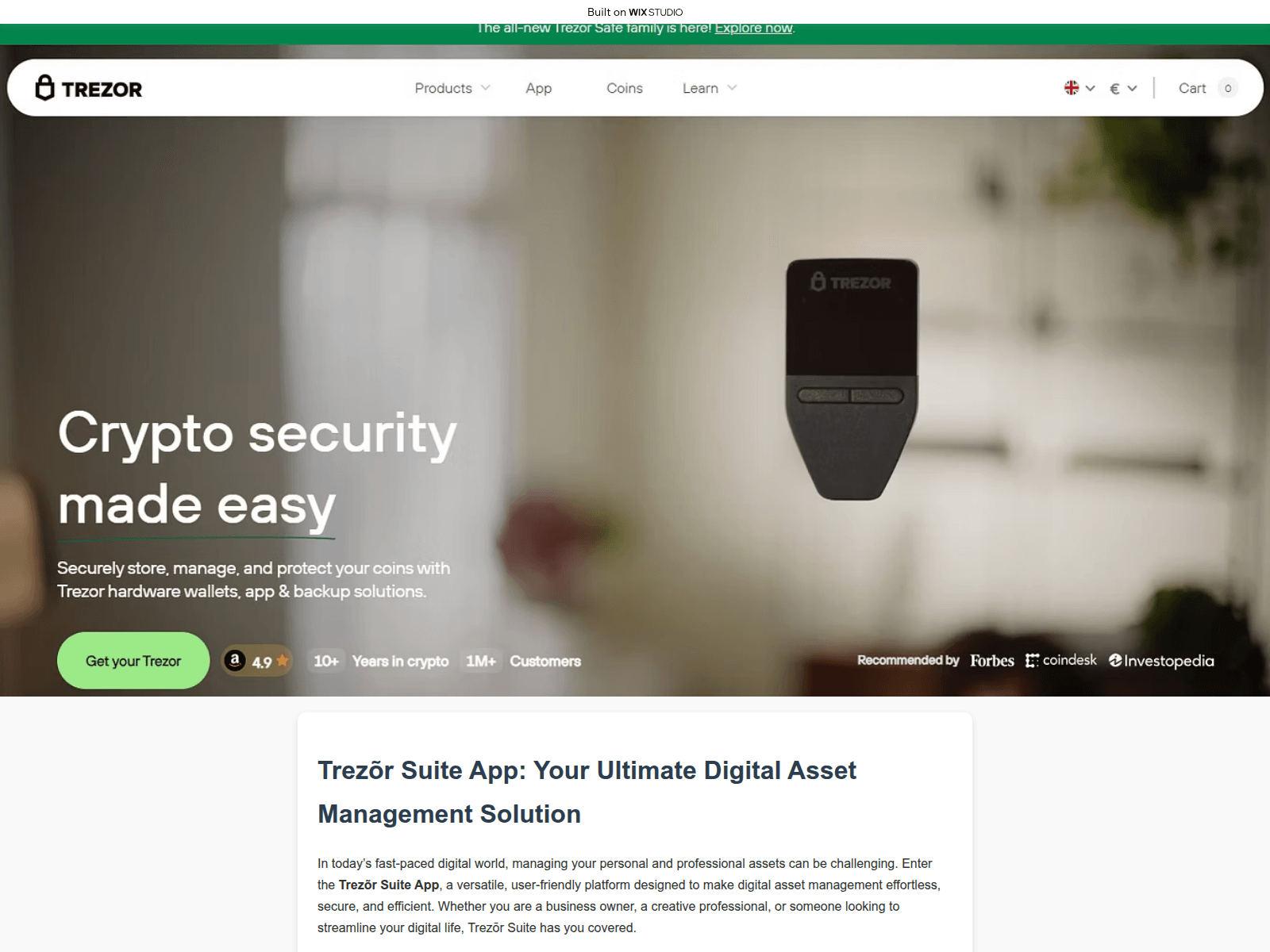 Screenshot of treezorapp.wixstudio.com