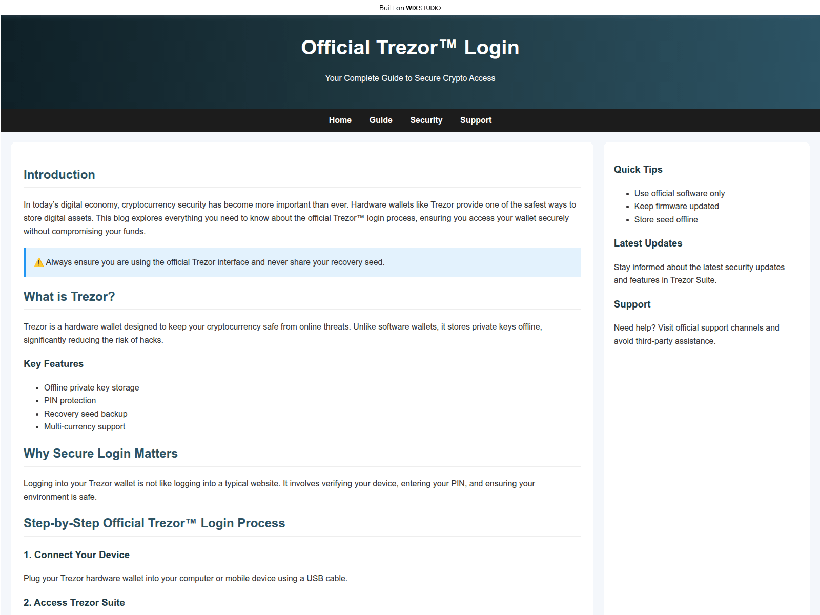 Screenshot of learn-pages.wixstudio.com