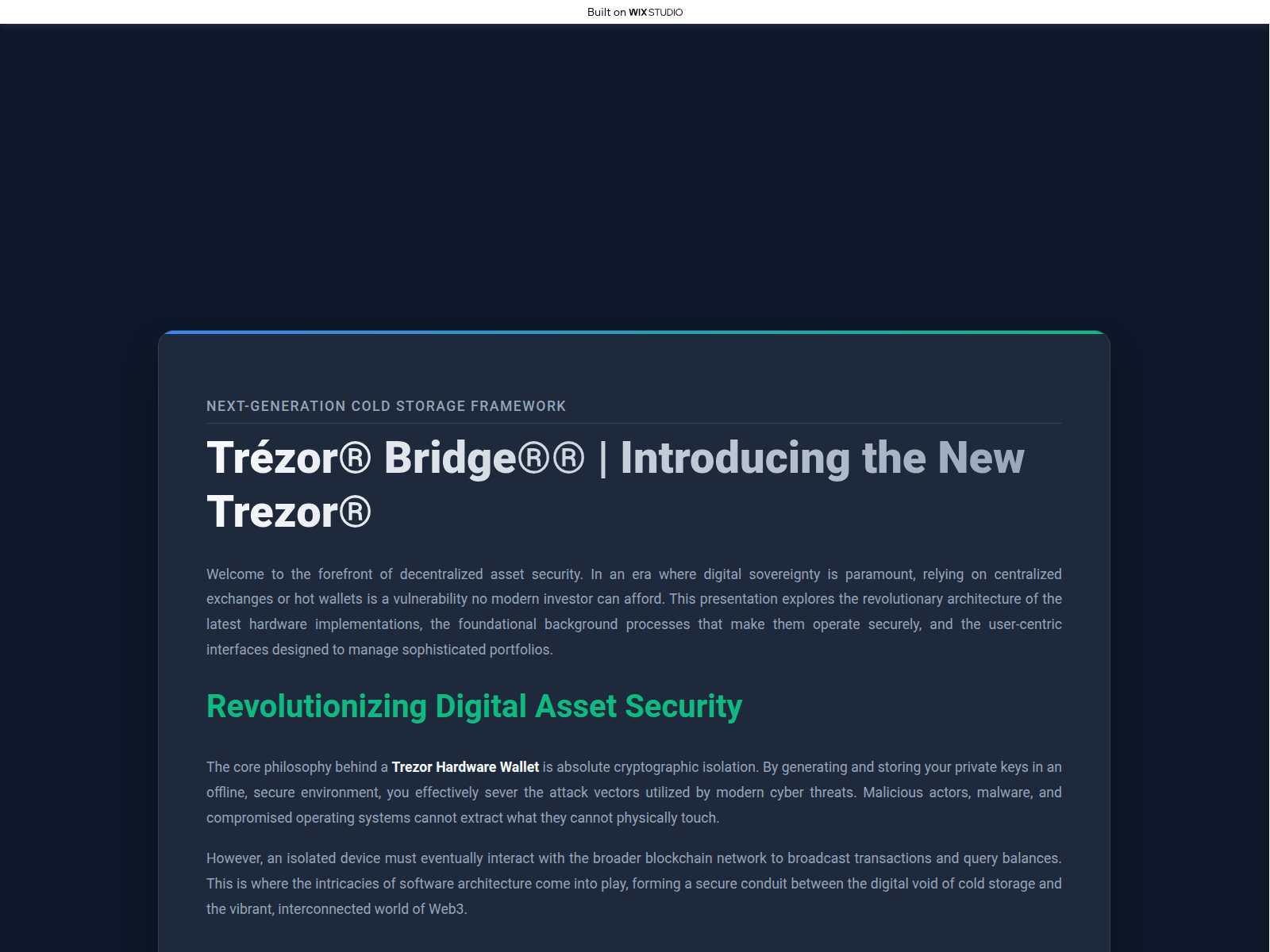 Screenshot of user-bridges.wixstudio.com