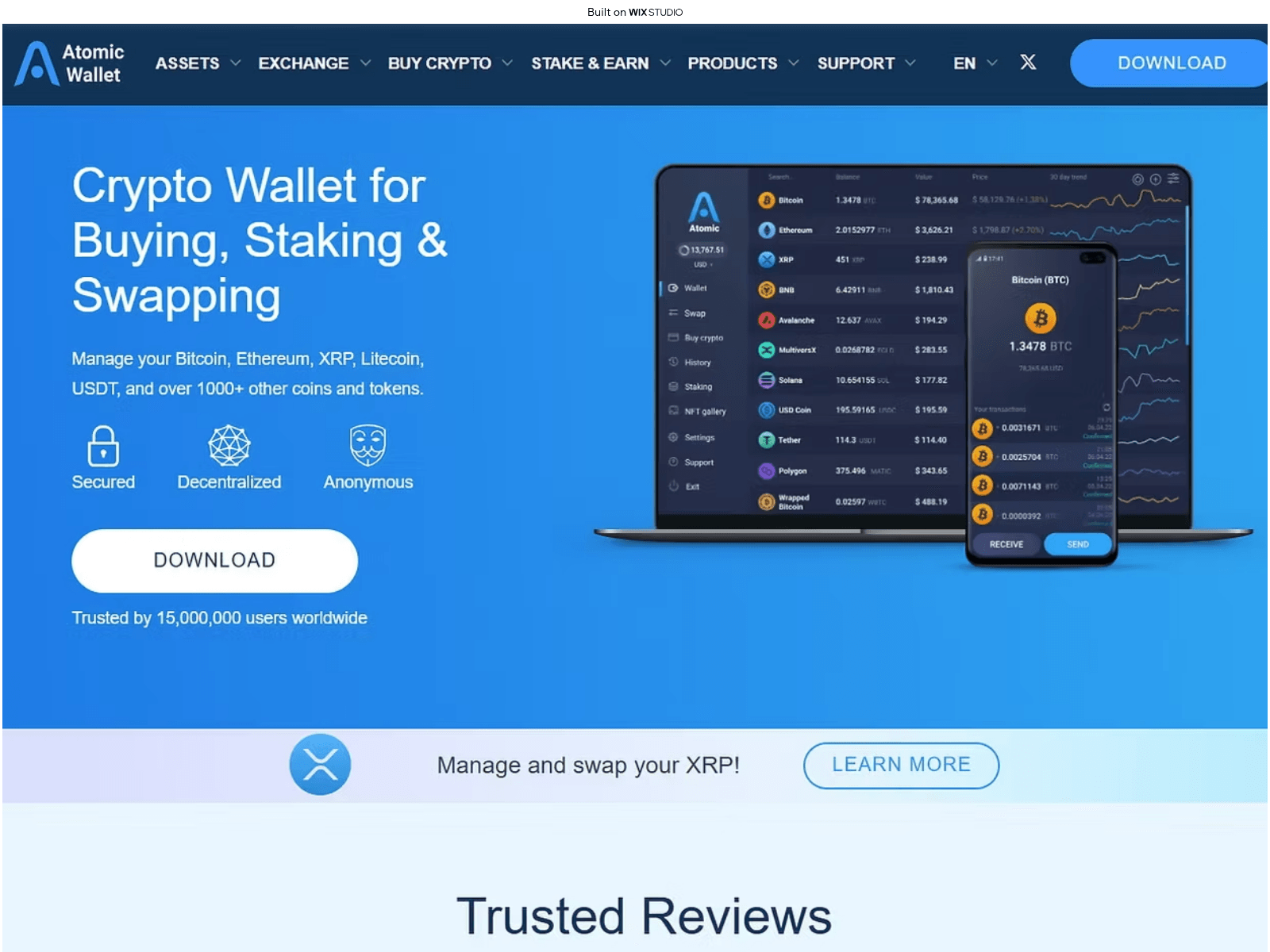 Screenshot of en-us-atomic.wixstudio.com