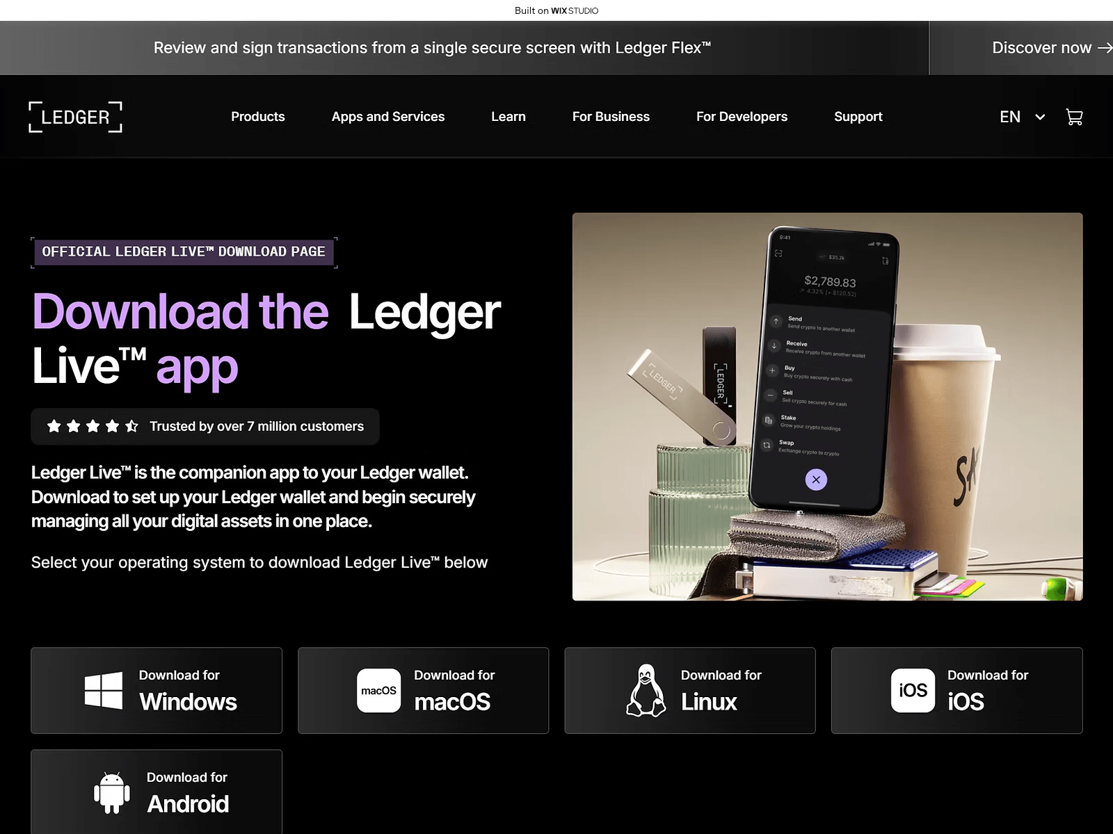Screenshot of global-ledgrio.wixstudio.com