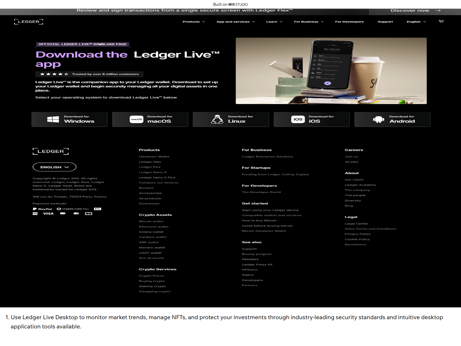 Screenshot of supportdesktop.wixstudio.com