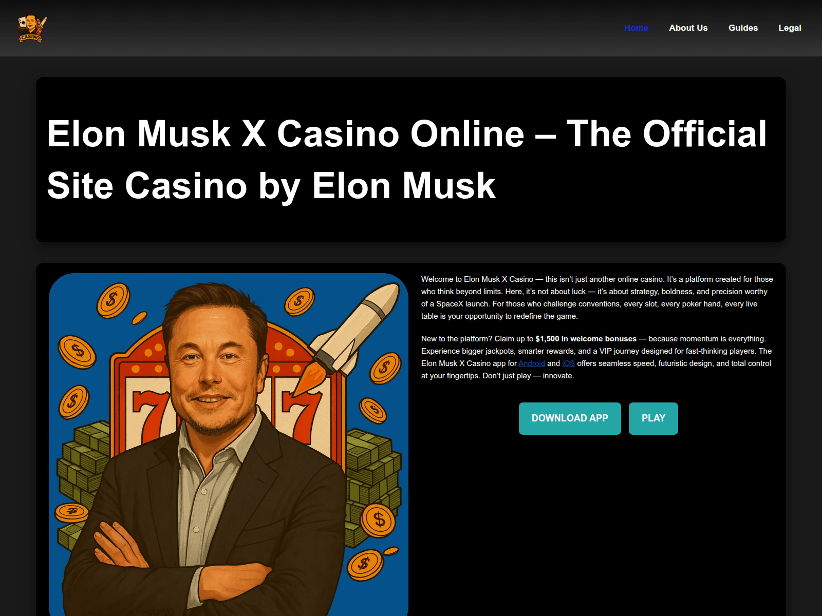 Screenshot of elonmuskcasino.com