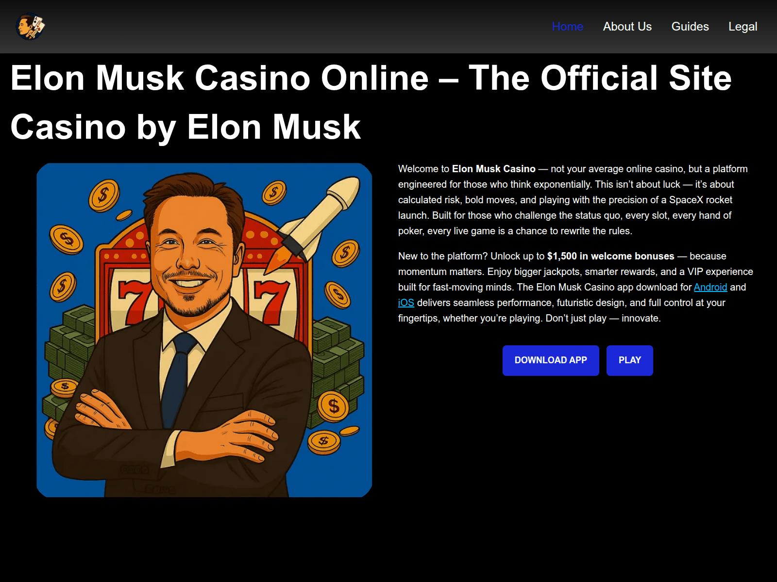 Screenshot of elonmusk-casino.com
