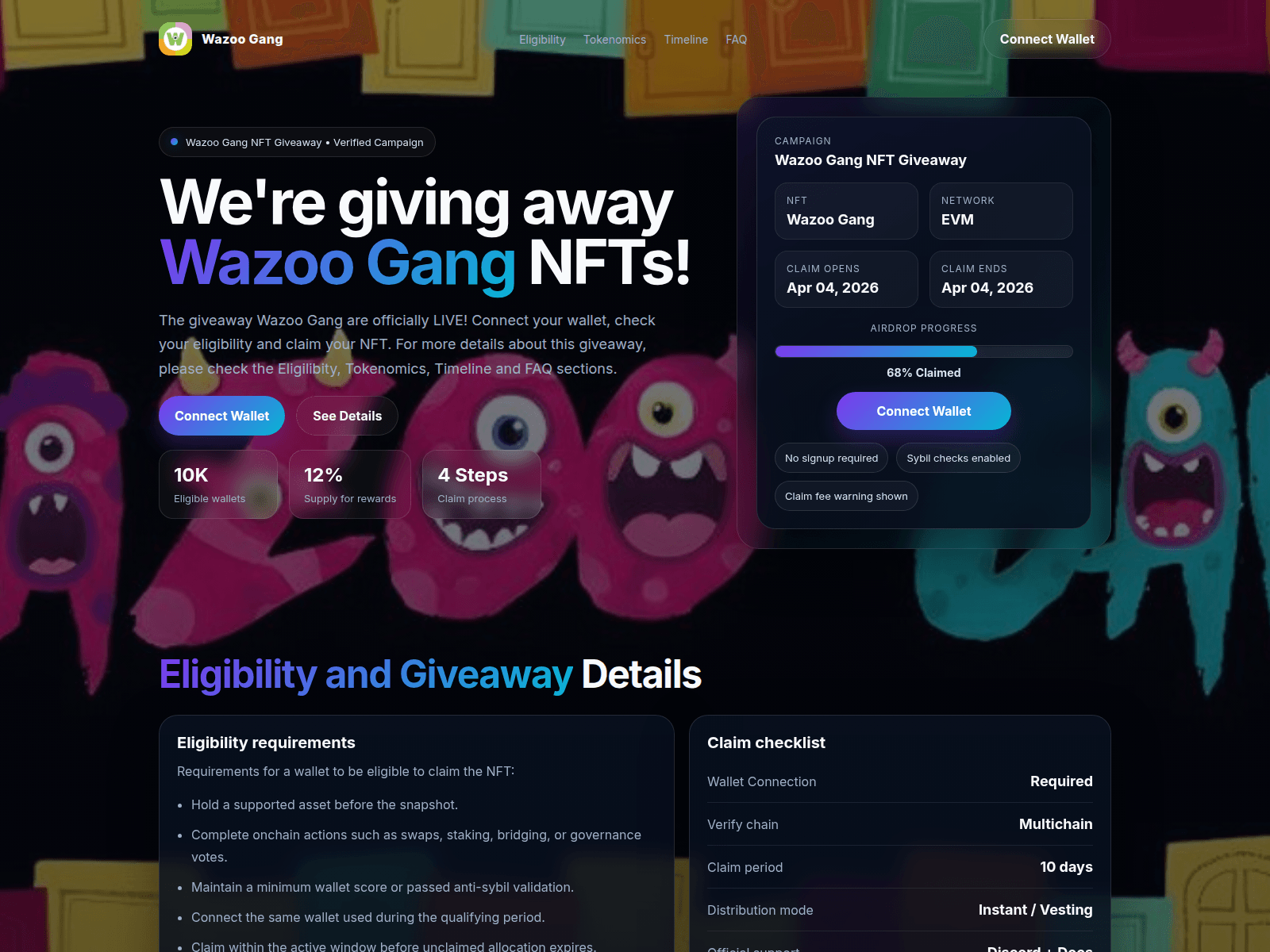 Screenshot of wazoogang.art