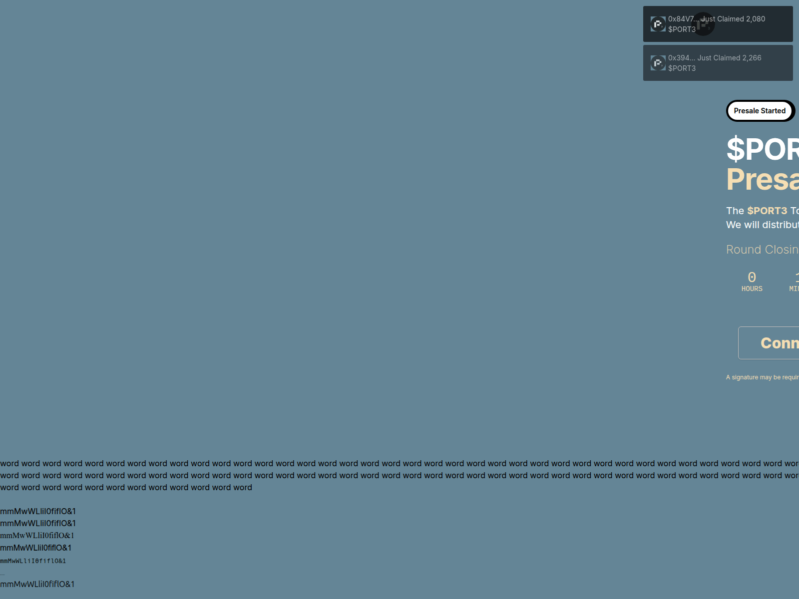 Screenshot of port3-ct86.pages.dev