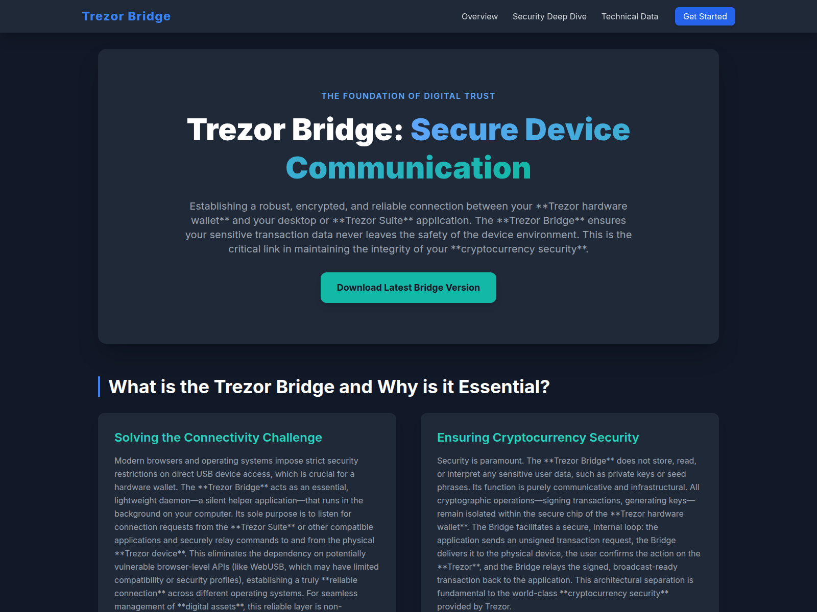 Screenshot of guided-trezor.pages.dev