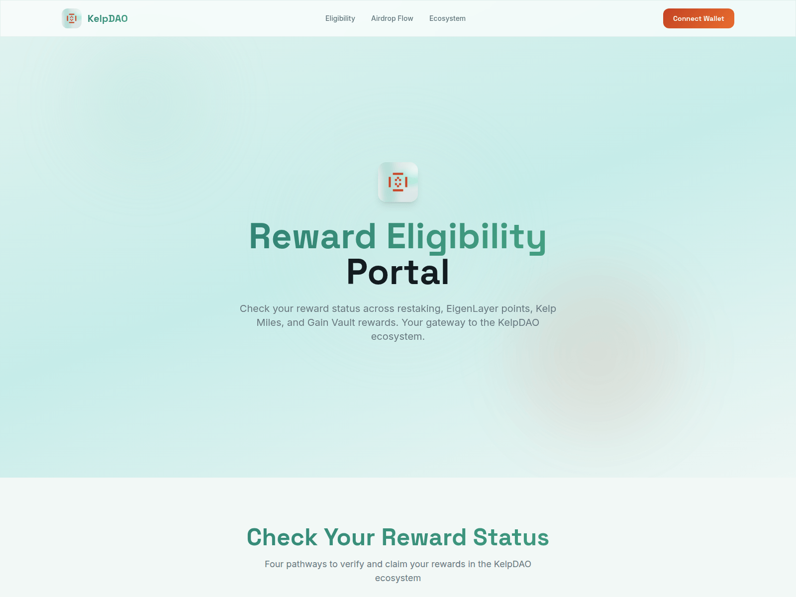 Screenshot of kelpdaoeligibility.com