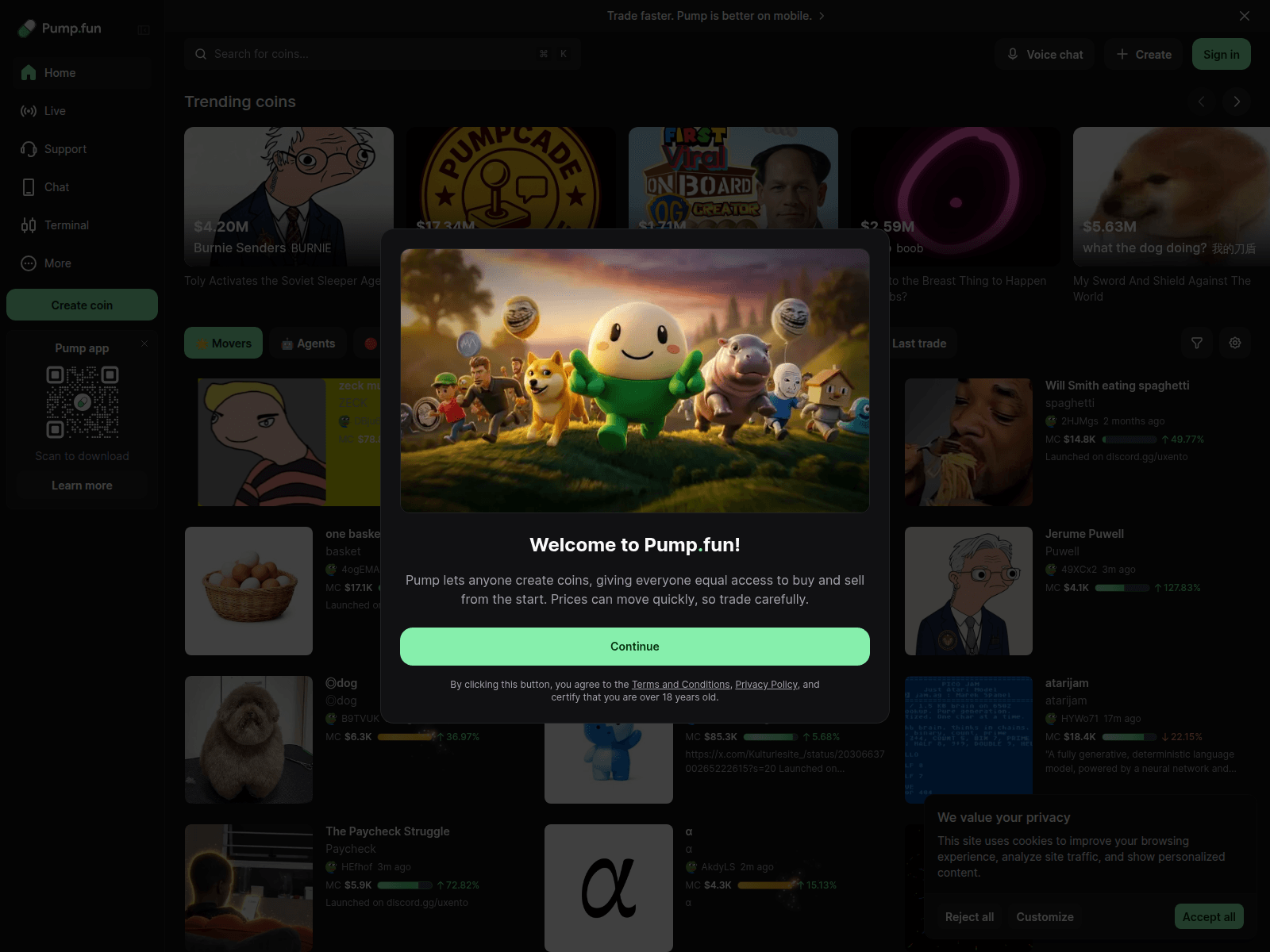 Screenshot of moonshot-uvote.fun