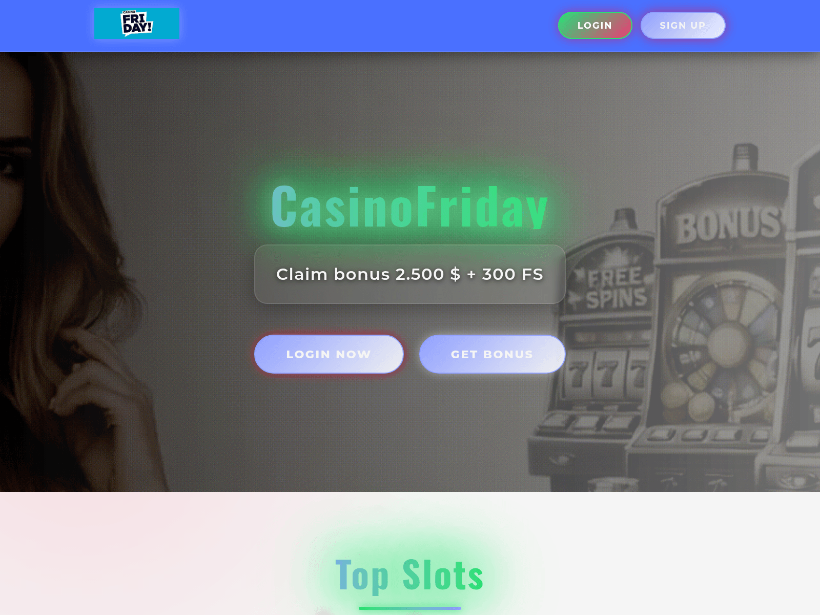Screenshot of casinofridayca.com