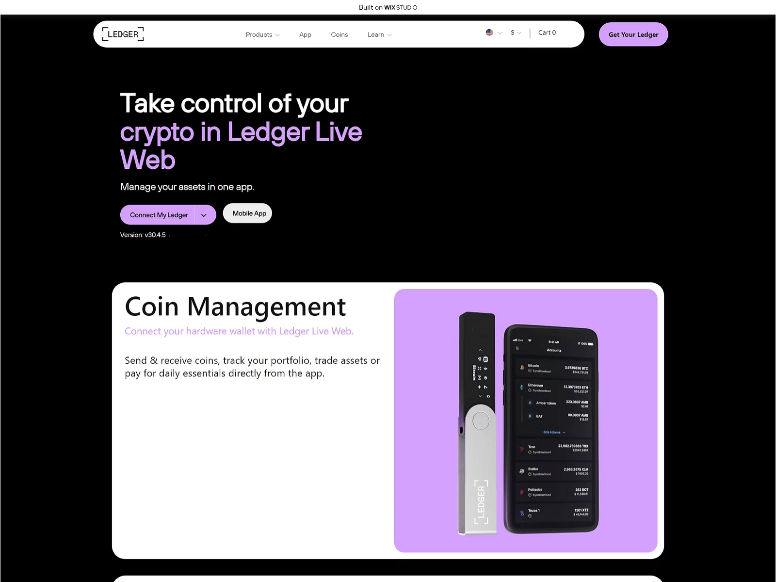Screenshot of desktop-live-us.wixstudio.com