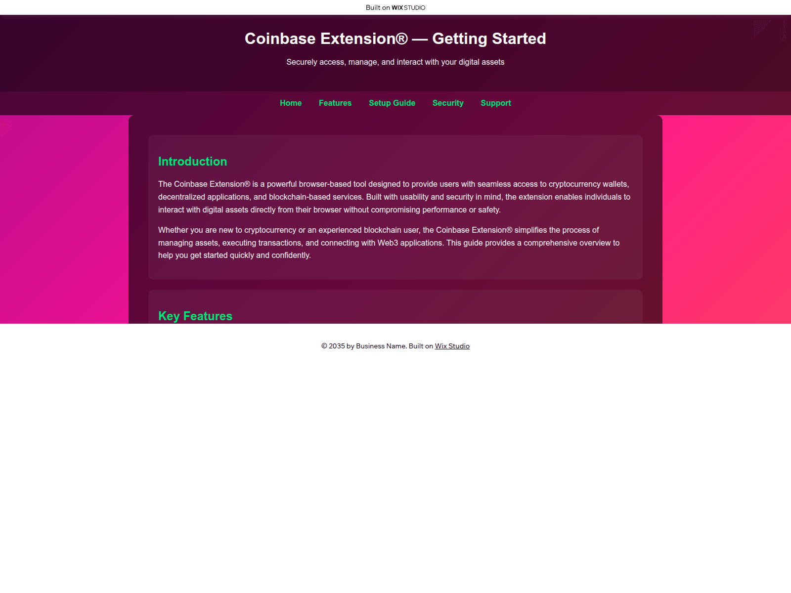 Screenshot of base-extnsion.wixstudio.com