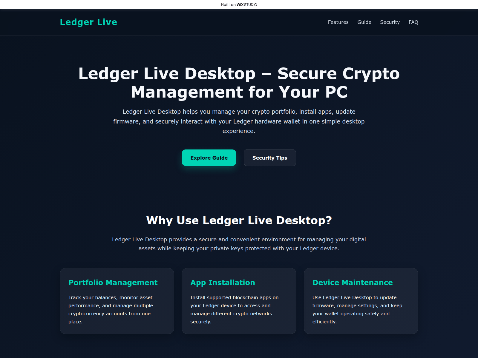 Screenshot of browser-home.wixstudio.com